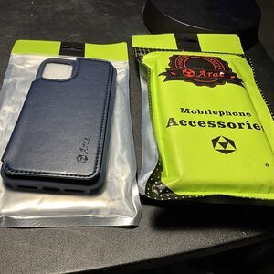 ARAE CASE FOR IPHONE 11 6.1 BLUE CASE With Card Slots And Cover Like A Wallet